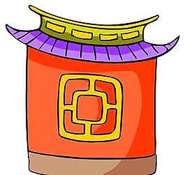 卡通古代建筑