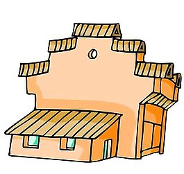 卡通古代建筑