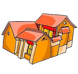 卡通古代建筑