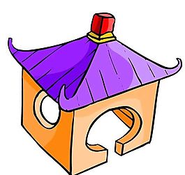 卡通古代建筑