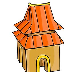 卡通古代建筑