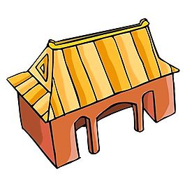 卡通古代建筑