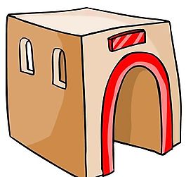 卡通古代建筑
