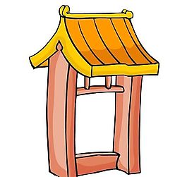 卡通古代建筑