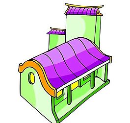 卡通古代建筑