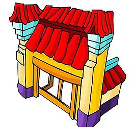 卡通古代建筑