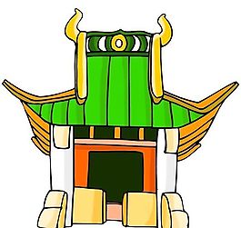 卡通古代建筑