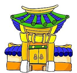 卡通古代建筑
