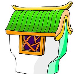 卡通古代建筑