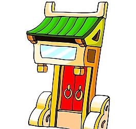 卡通古代建筑