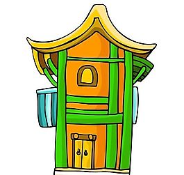 卡通古代建筑