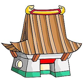 卡通古代建筑