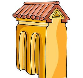 卡通古代建筑