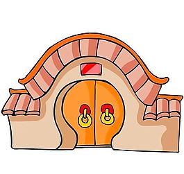 卡通古代建筑