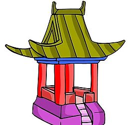 卡通古代建筑