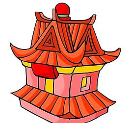卡通古代建筑