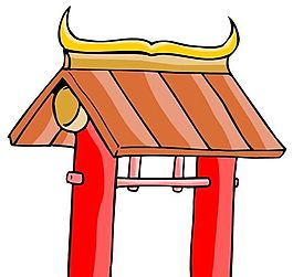 卡通古代建筑