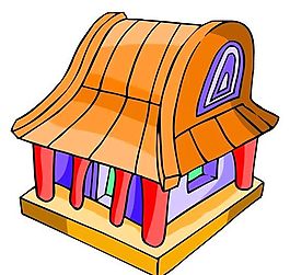 卡通古代建筑