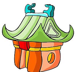 卡通古代建筑