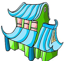 卡通古代建筑