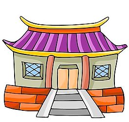 卡通古代建筑