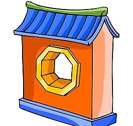 卡通古代建筑