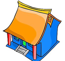 卡通古代建筑