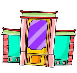 卡通古代建筑