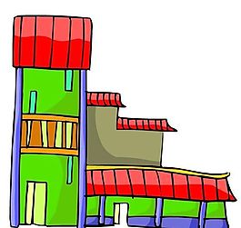 卡通古代建筑