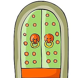 卡通古代建筑