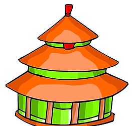 卡通古代建筑