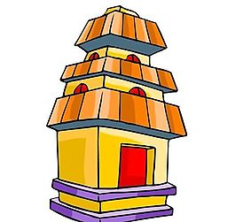 卡通古代建筑