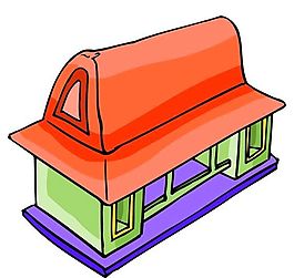卡通古代建筑