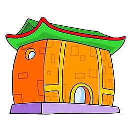 卡通古代建筑