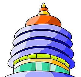 卡通古代建筑