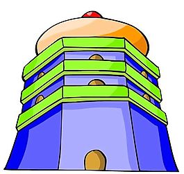 卡通古代建筑