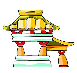 卡通古代建筑