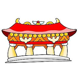 卡通古代建筑