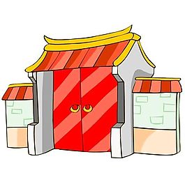 卡通古代建筑