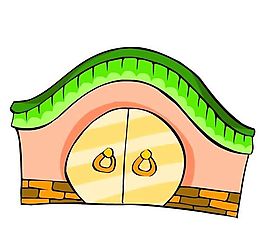 卡通古代建筑