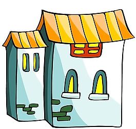 卡通古代建筑