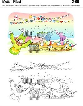 漫画风景 幻想世界 矢量素材 AI_117