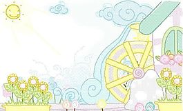 漫畫風(fēng)光 自然風(fēng)光 矢量素材 EPS_13