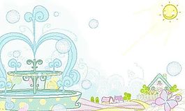 漫畫風(fēng)光 自然風(fēng)光 矢量素材 EPS_12