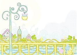 漫畫風(fēng)光 自然風(fēng)光 矢量素材 EPS_07