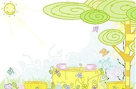 漫畫風光 自然風光 矢量素材 EPS_03