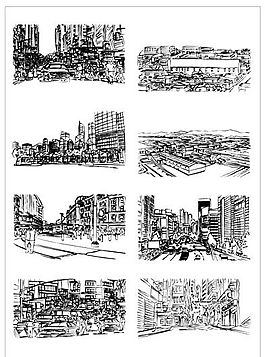 建筑風(fēng)景 筆刷設(shè)計(jì) 矢量 AI格式_0045