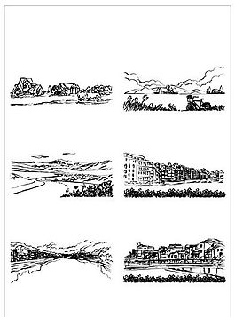 建筑風(fēng)景 筆刷設(shè)計(jì) 矢量 AI格式_0021