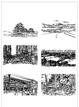 建筑风景 笔刷设计 矢量 AI格式_0015