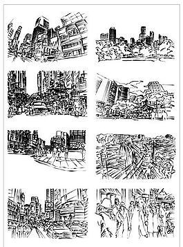 建筑風(fēng)景 筆刷設(shè)計(jì) 矢量 AI格式_0009